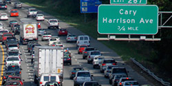 Cars Moving throug the Triangle