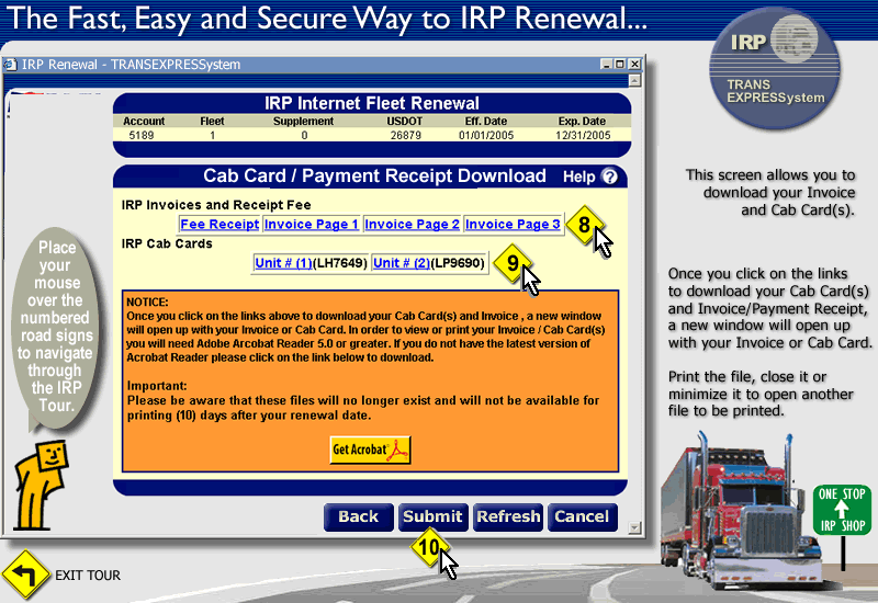 NORTH CAROLINA DMV TRANSEXPRESSystem IRP DOWNLOAD DEMO