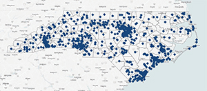 Public comment map of North Carolina.