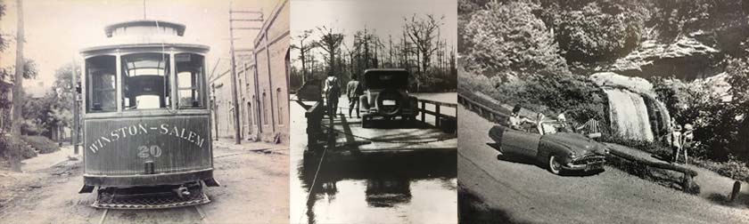 Images of transportation technology in North Carolina in the past century