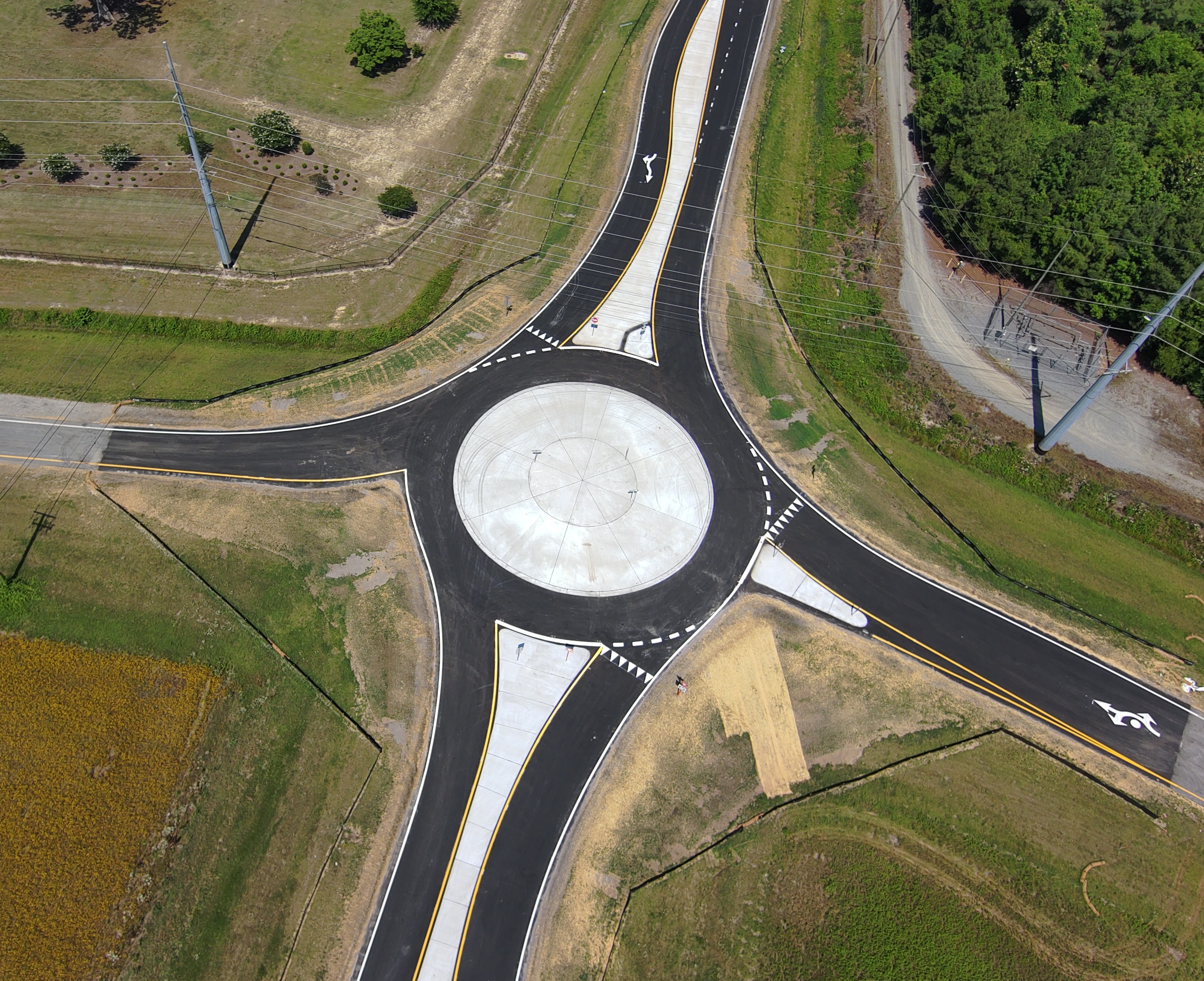 This photo is of a new roundabout at at N.C. 43 and the U.S. 264 Bypass in Greenville..