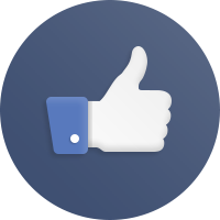 Thumbs up, Facebook share icon.