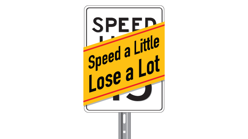 The Speed A Little, Lose A Lot campaign is underway in North Carolina.