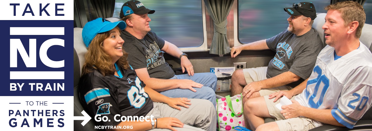 Ride NC By Train to Carolina Panthers Games
