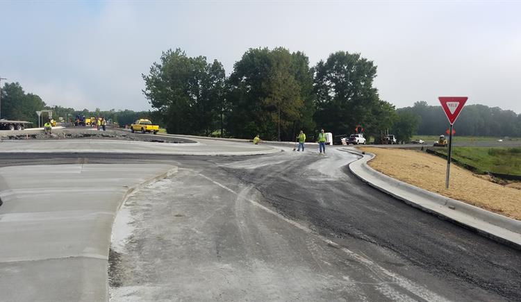 Roundabout Opening on Farmington Road in Davie County