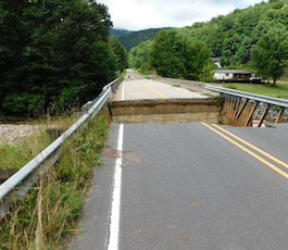 NCDOT crews are working to create access across this bridge.