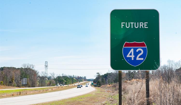 US 70 will become I-42 east of Raleigh