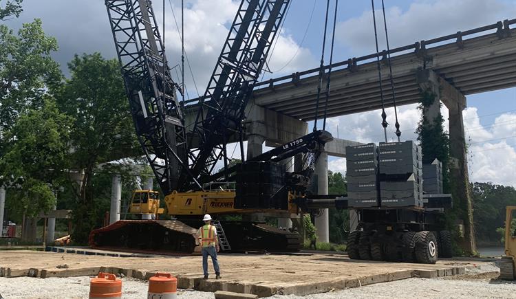 701 Bridge Crane Set up to move girders