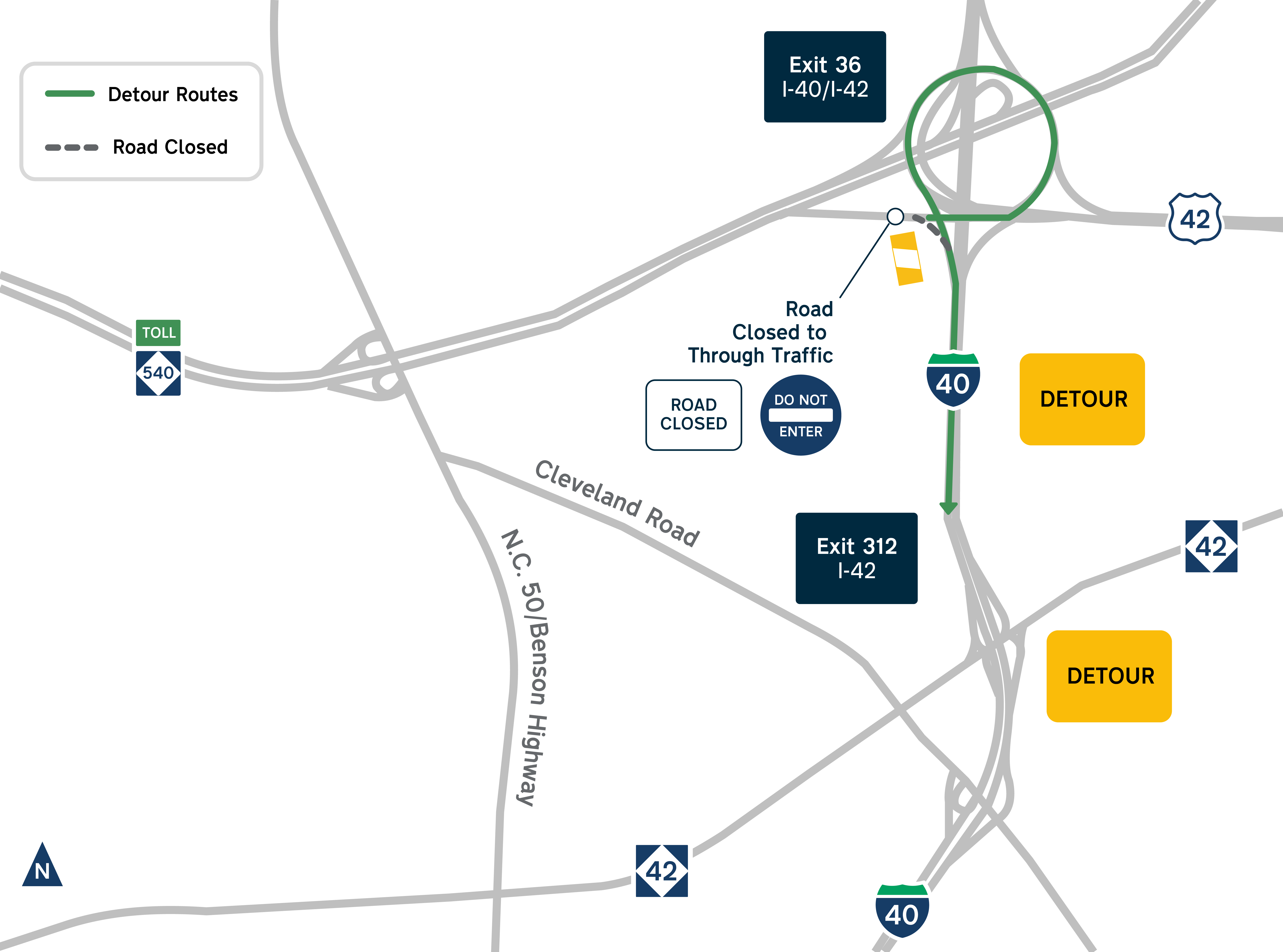 detour route for all traffic exit 36 closure part 2