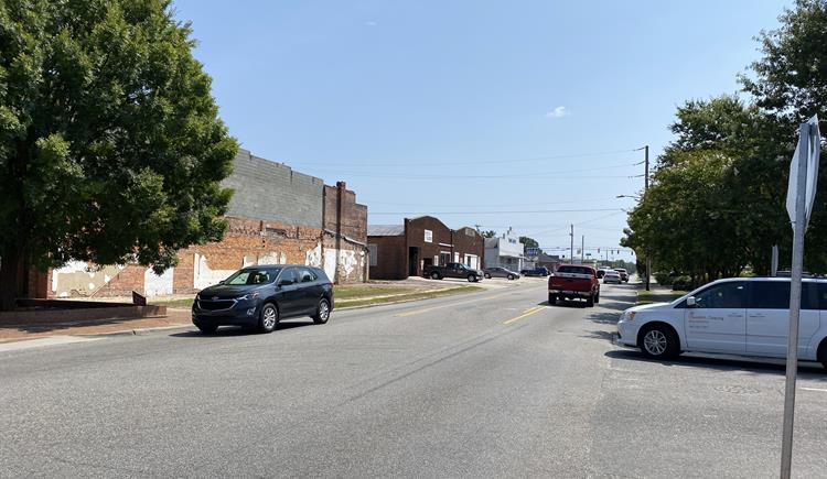 A view of Second Street in downtown Lumberton