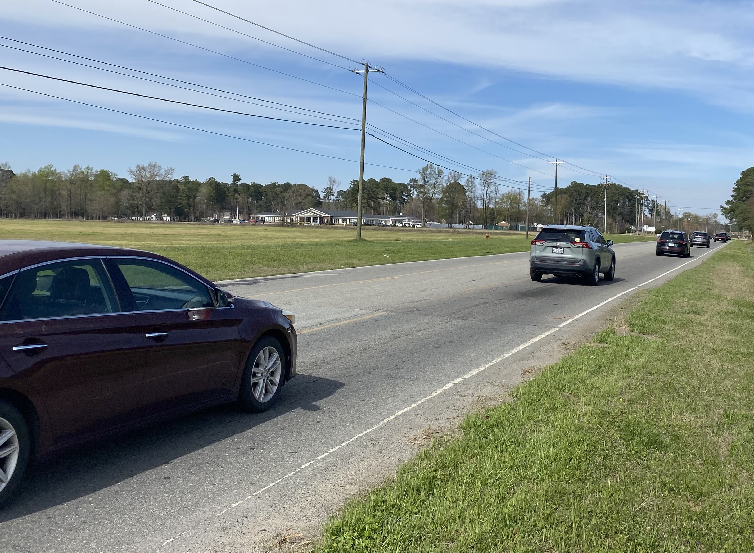 Wayne Memorial Drive in Goldsboro looking northward