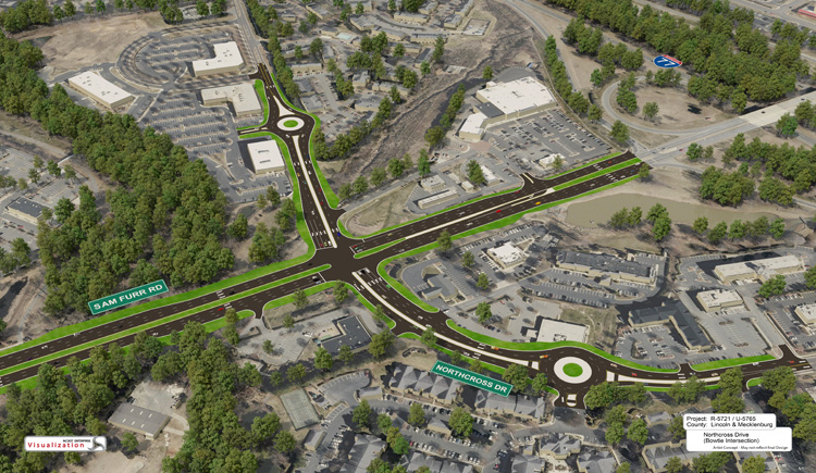 N.C. 73 improvements at Northcross Drive