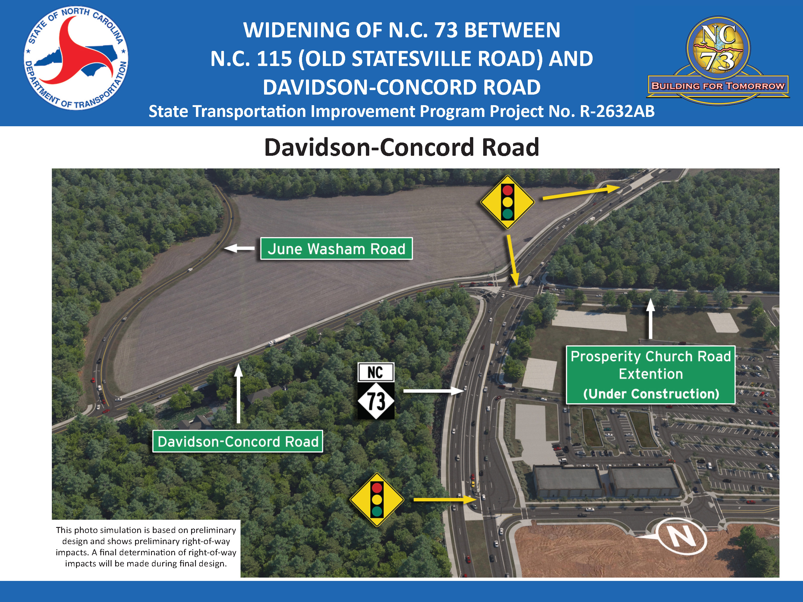 Widening of N.C. 73 Between N.C. 115 (Old Statesville Road) and Davidson-Concord Road