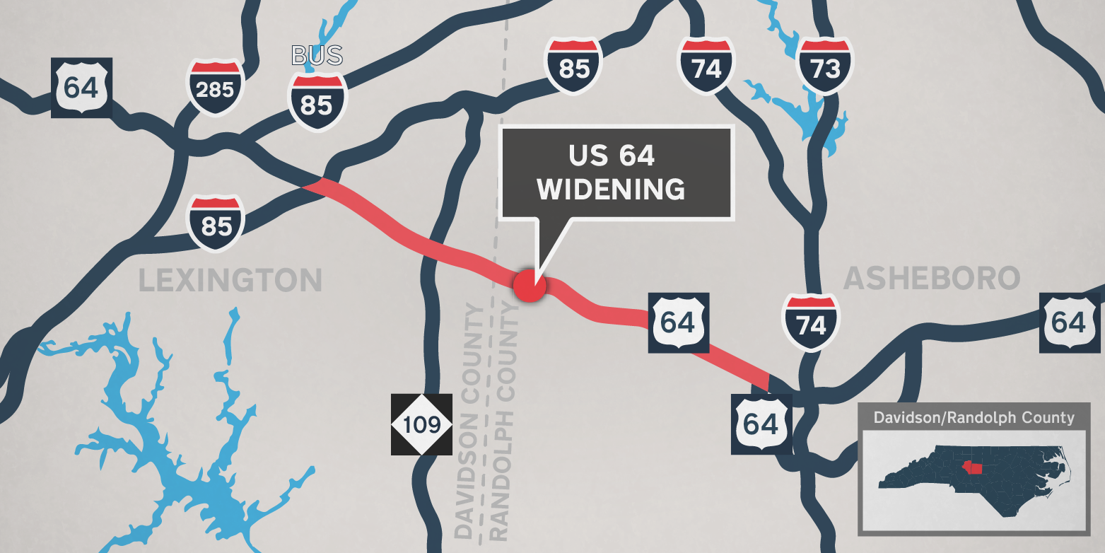 U.S. 64 Widening – Lexington to Asheboro