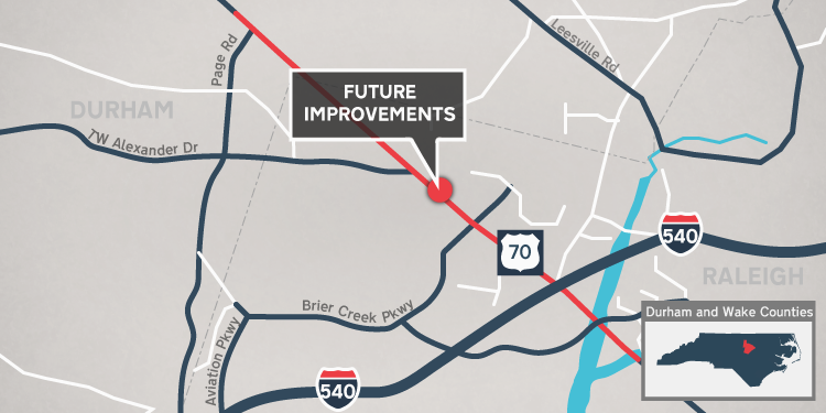 U.S. 70 Improvements at Brier Creek Parkway & T.W. Alexander Drive
