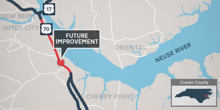 U.S. 70 Improvements – Havelock Bypass to East of Thurman Road
