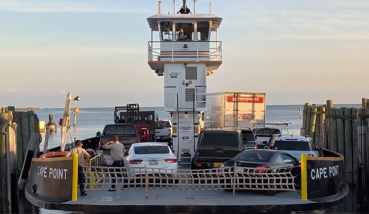 This image is of a vehicle ferry operated by the N.C. Department of Transportation's Ferry Division. 