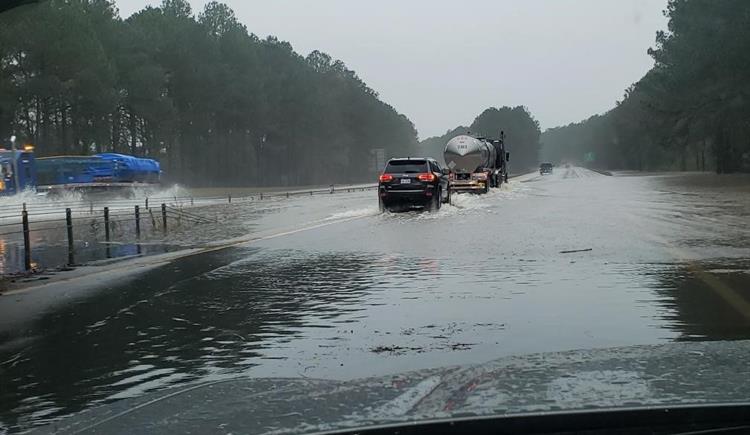 I-95 has floodwaters in Wilson County